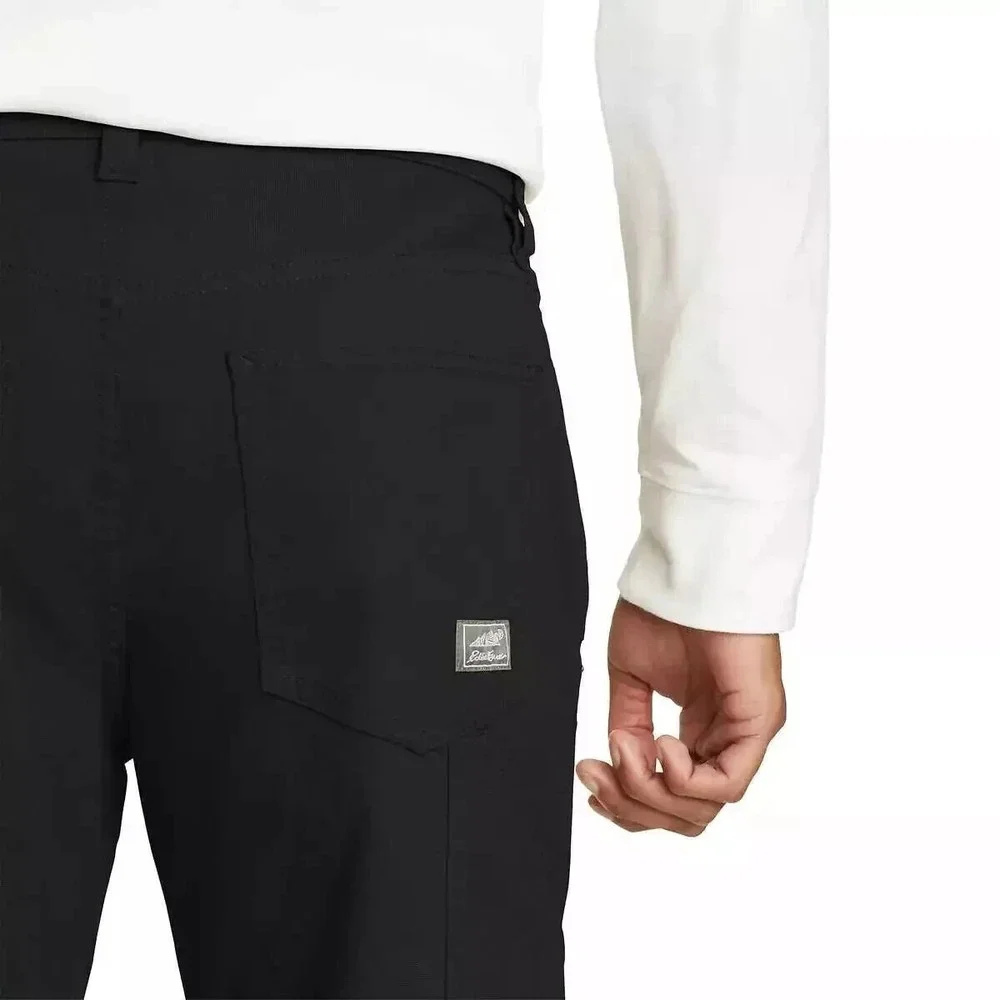 Eddie Bauer Utility Pants Men 34x30 Durable Two Way Stretch Canvas Camping Black